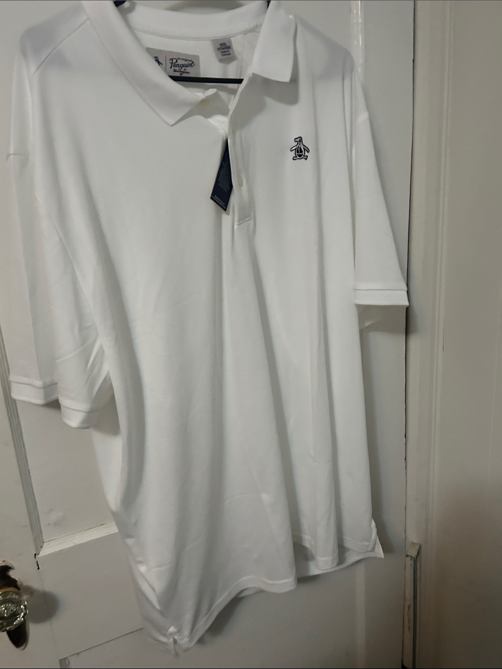 Original Penguin White Men's Polo Shirt with Embroidered Logo